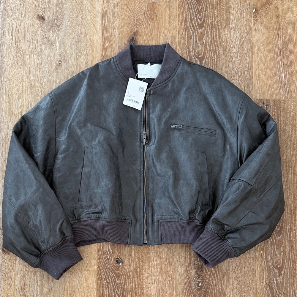 OAK + FORT Charcoal Bomber Jacket